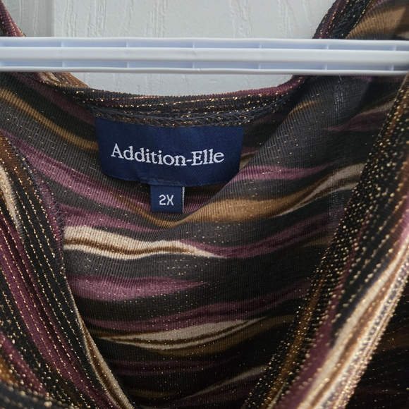 Addition Elle Multicolor Striped Top - Picture 2 of 4